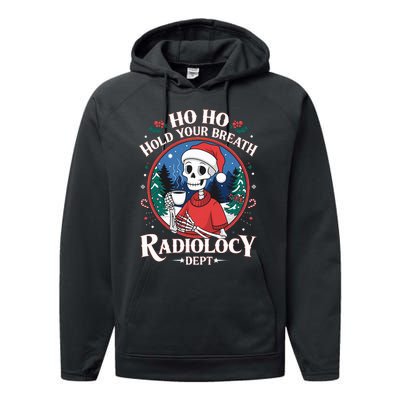 Christmas Radiology Tech Skeleton Xray Tech Ct Mri Women Performance Fleece Hoodie