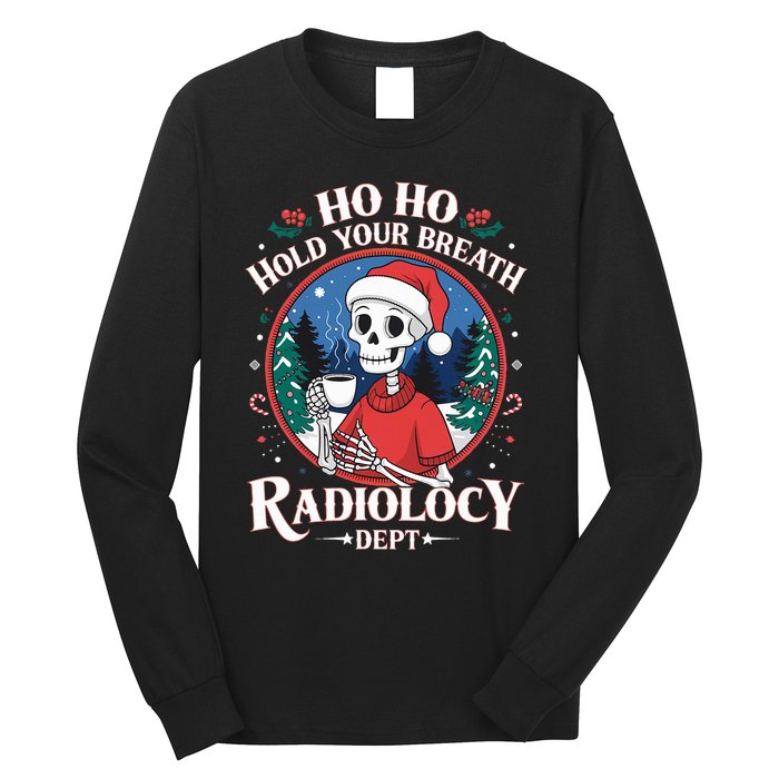 Christmas Radiology Tech Skeleton Xray Tech Ct Mri Women Long Sleeve Shirt