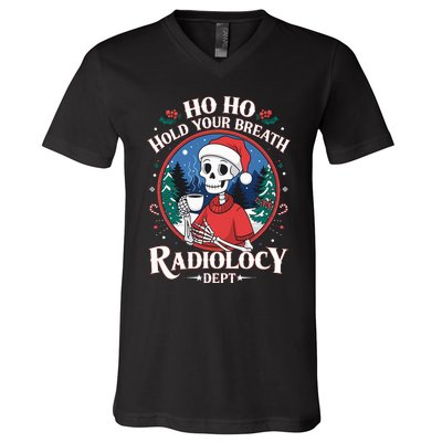 Christmas Radiology Tech Skeleton Xray Tech Ct Mri Women V-Neck T-Shirt