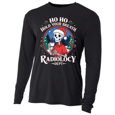 Christmas Radiology Tech Skeleton Xray Tech Ct Mri Women Cooling Performance Long Sleeve Crew