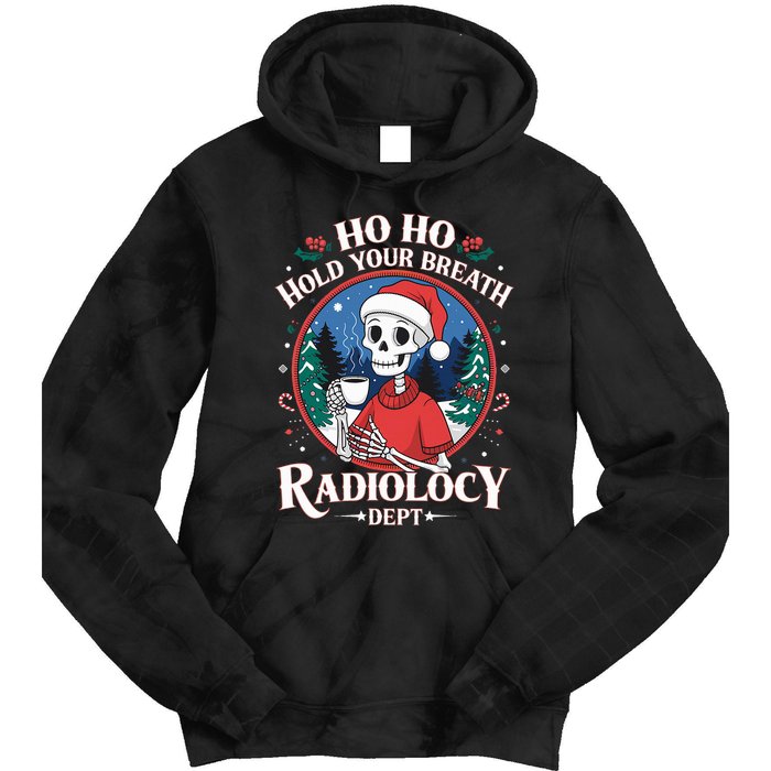 Christmas Radiology Tech Skeleton Xray Tech Ct Mri Women Tie Dye Hoodie