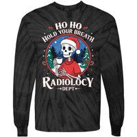 Christmas Radiology Tech Skeleton Xray Tech Ct Mri Women Tie-Dye Long Sleeve Shirt