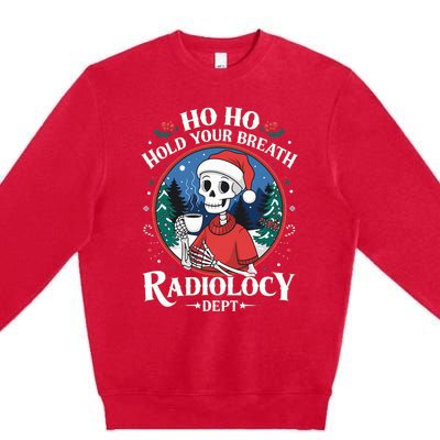 Christmas Radiology Tech Skeleton Xray Tech Ct Mri Women Premium Crewneck Sweatshirt