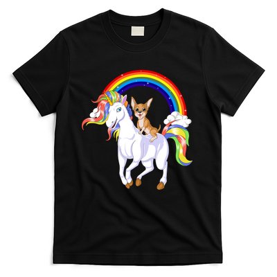Chihuahua Riding Unicorn T-Shirt