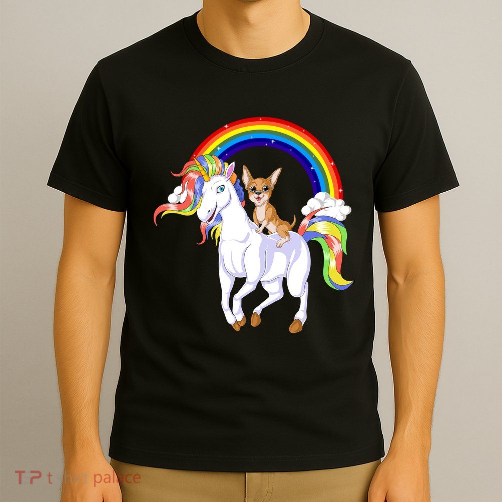 Chihuahua Riding Unicorn T-Shirt