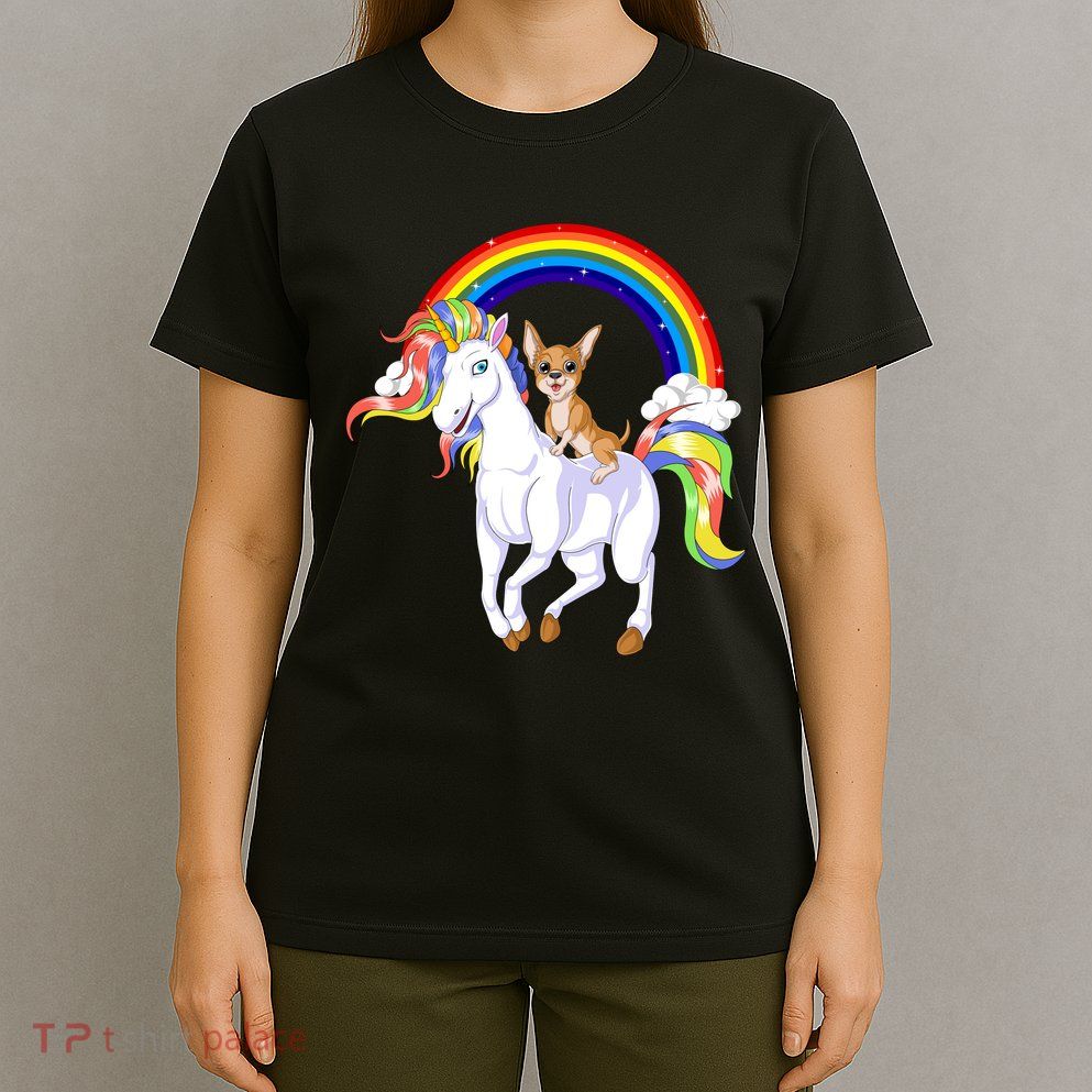 Chihuahua Riding Unicorn T-Shirt