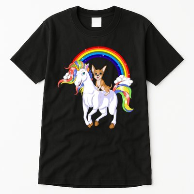 Chihuahua Riding Unicorn Tall T-Shirt