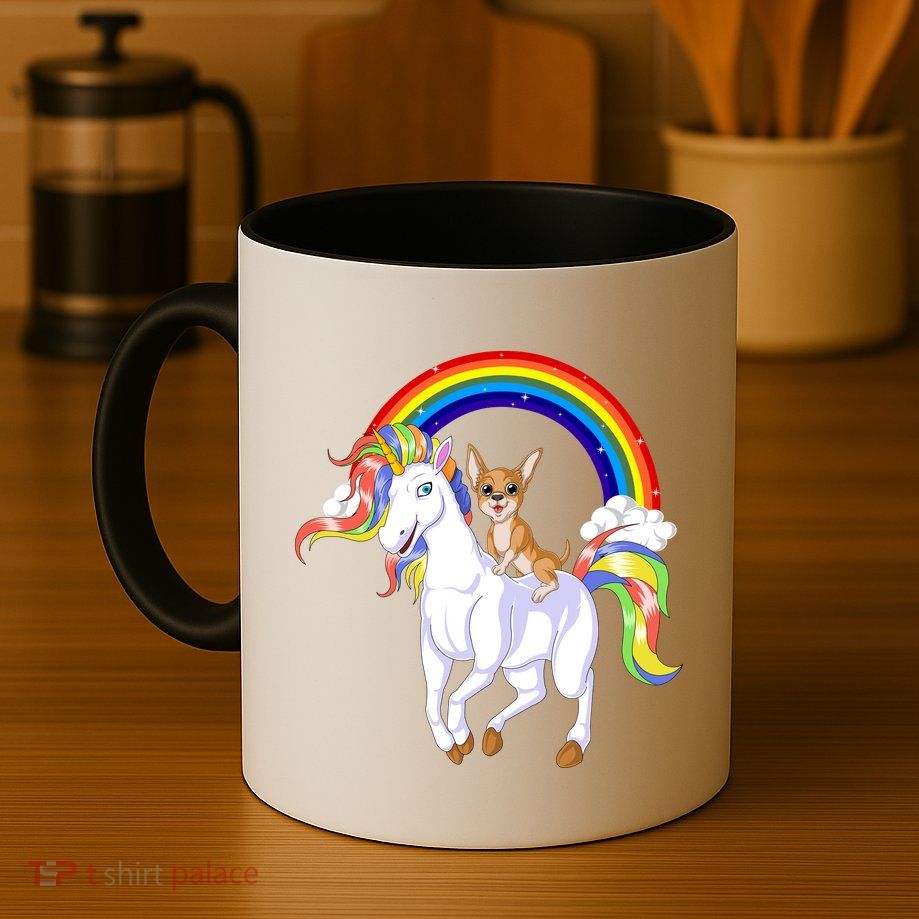 Chihuahua Riding Unicorn Mug
