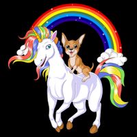 Chihuahua Riding Unicorn Drawstring Bag
