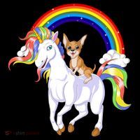 Chihuahua Riding Unicorn Flatbill Hat