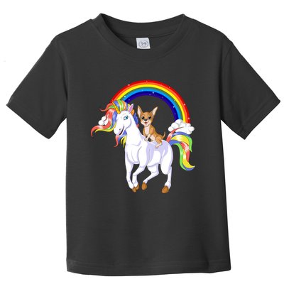 Chihuahua Riding Unicorn Toddler T-Shirt