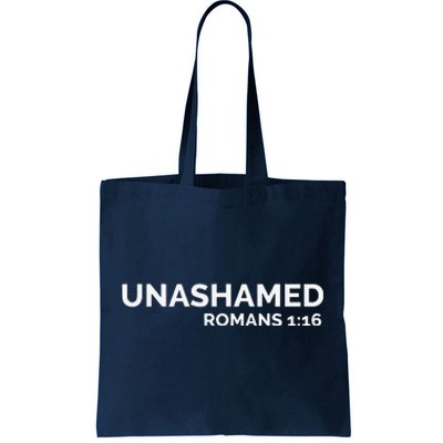 Christian Romans Unashamed Jesus Cross Tote Bag