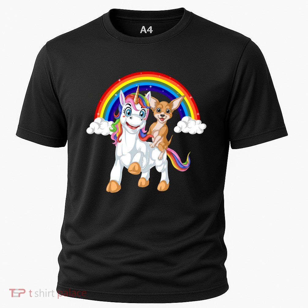 Chihuahua Riding Unicorn Performance Shirt