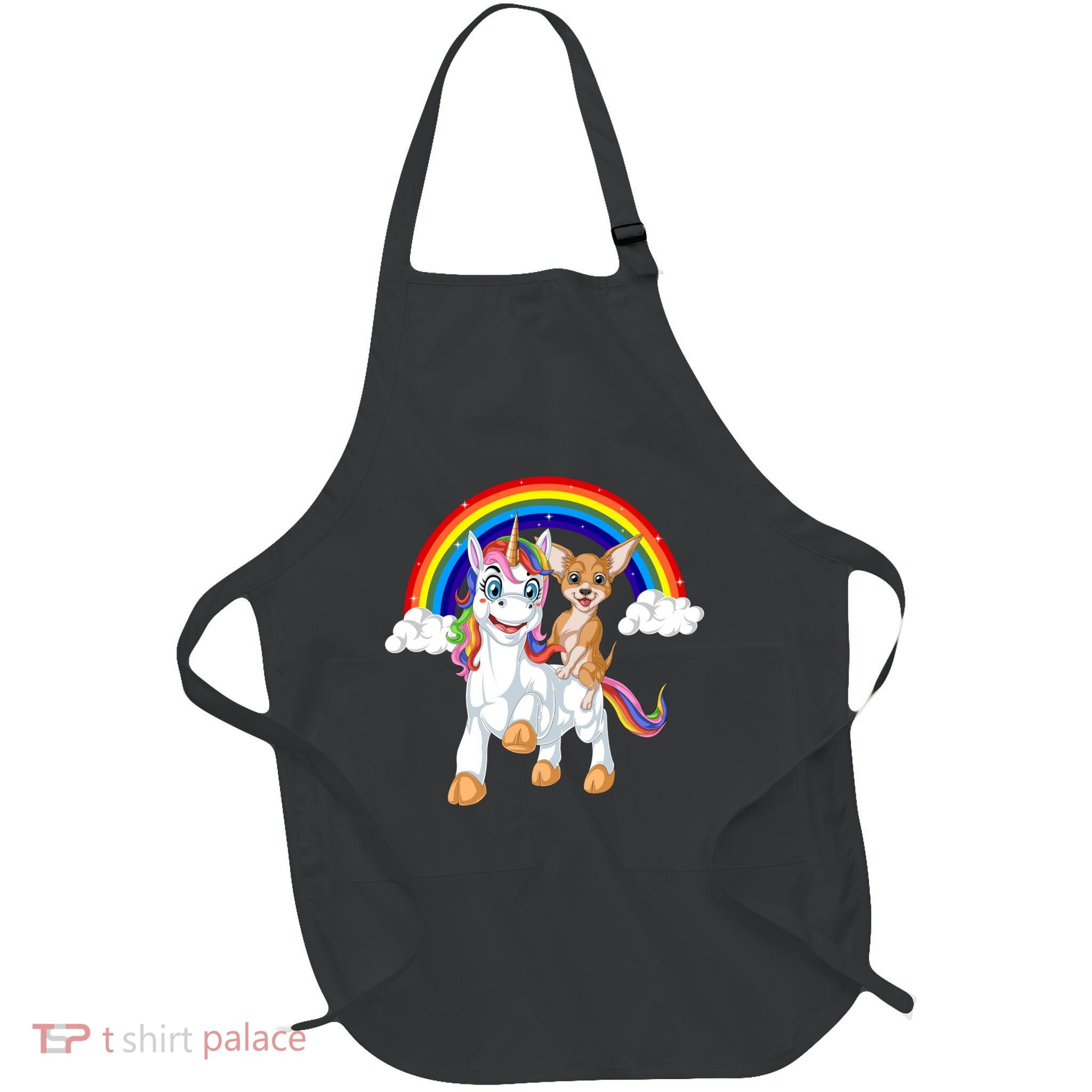 Chihuahua Riding Unicorn Apron
