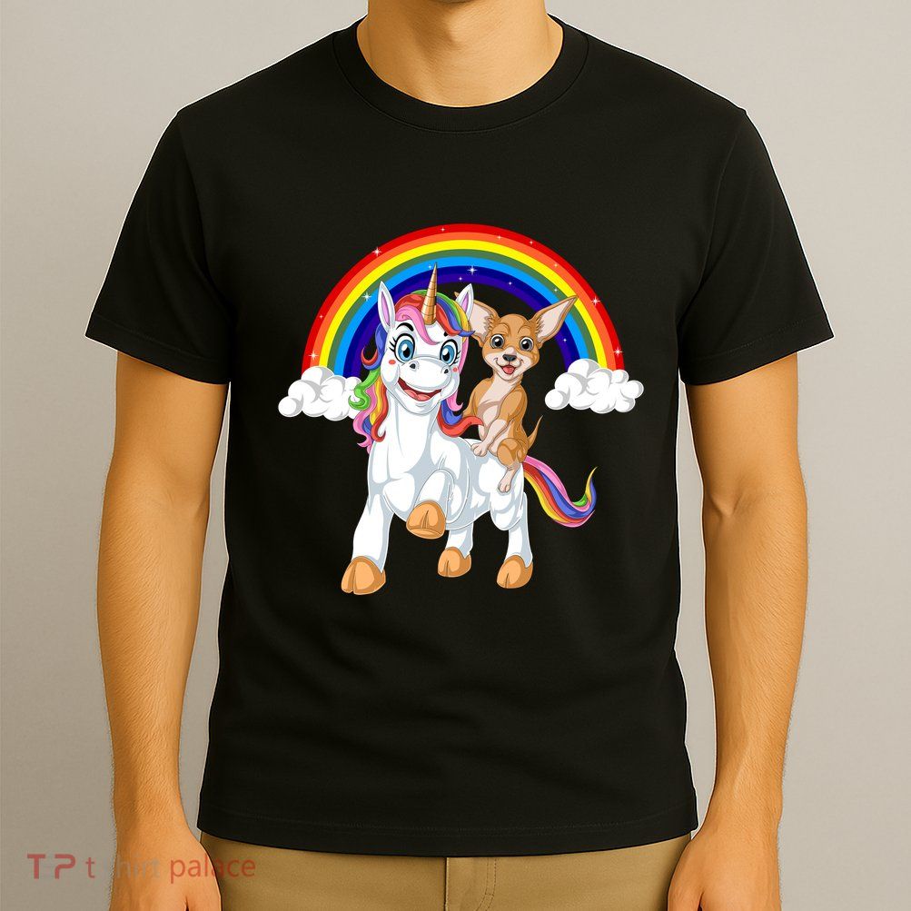 Chihuahua Riding Unicorn T-Shirt