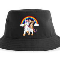 Chihuahua Riding Unicorn Sustainable Bucket Hat