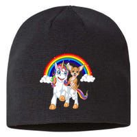 Chihuahua Riding Unicorn Sustainable Beanie