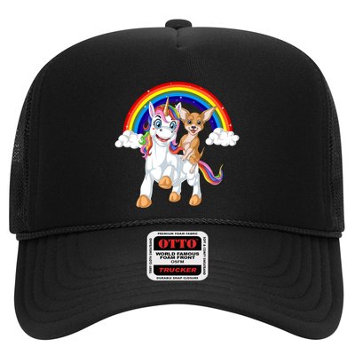 Chihuahua Riding Unicorn Trucker Hat