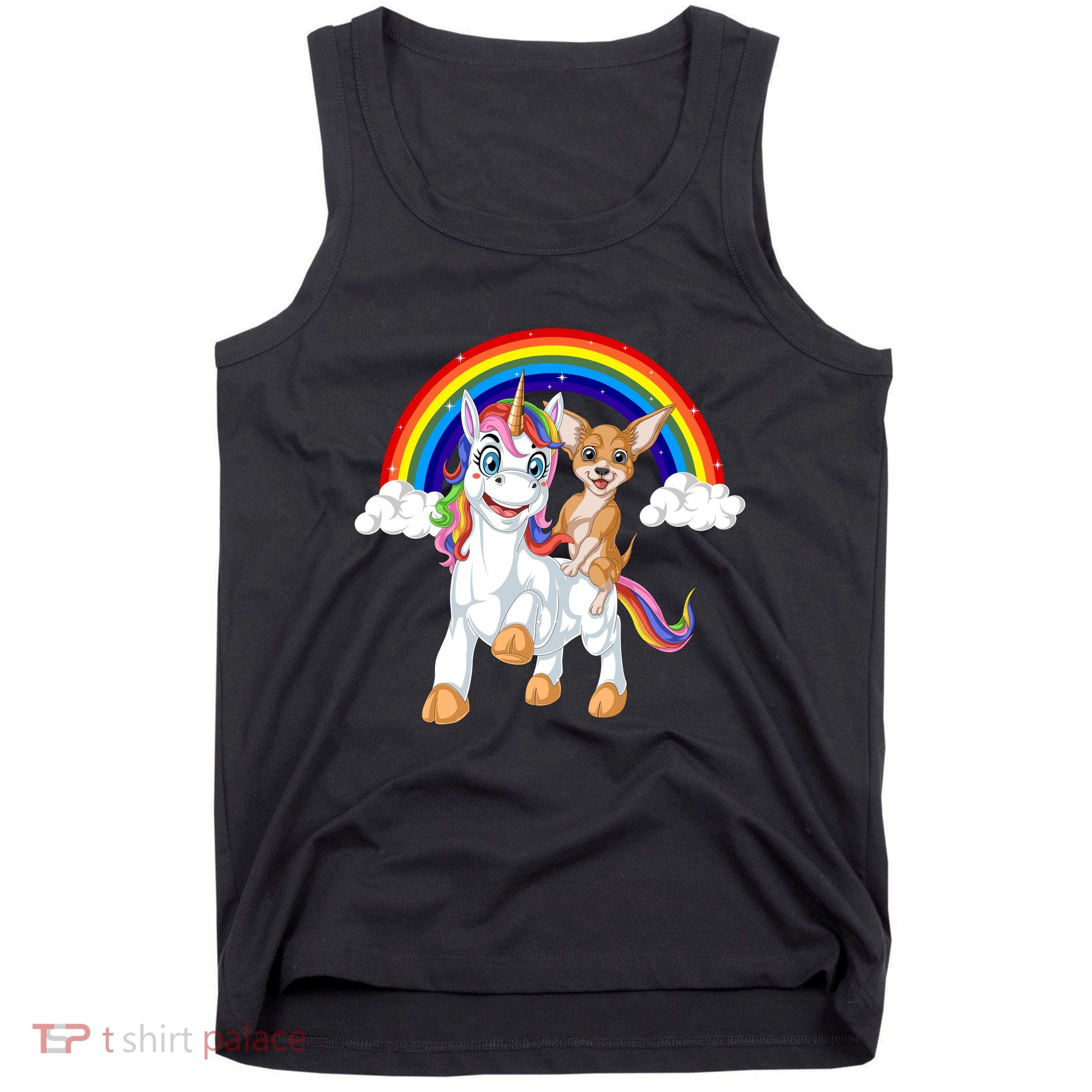Chihuahua Riding Unicorn Tank Top