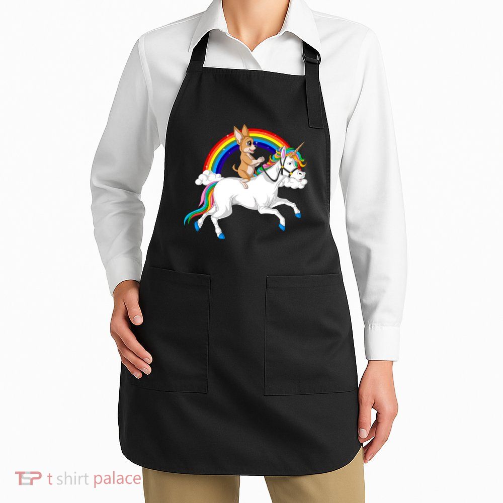 Chihuahua Riding Unicorn Apron