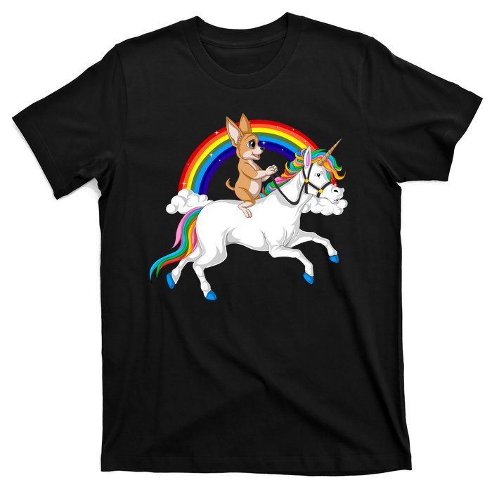 Chihuahua Riding Unicorn T-Shirt