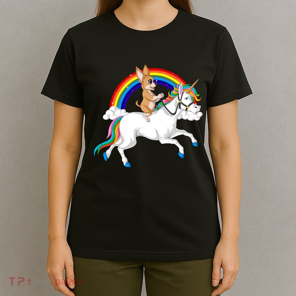 Chihuahua Riding Unicorn T-Shirt