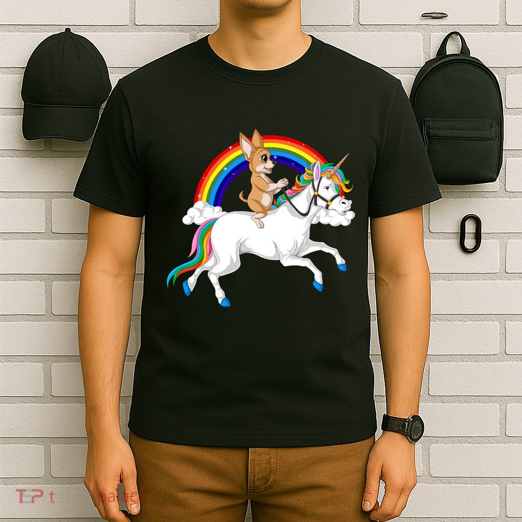 Chihuahua Riding Unicorn T-Shirt