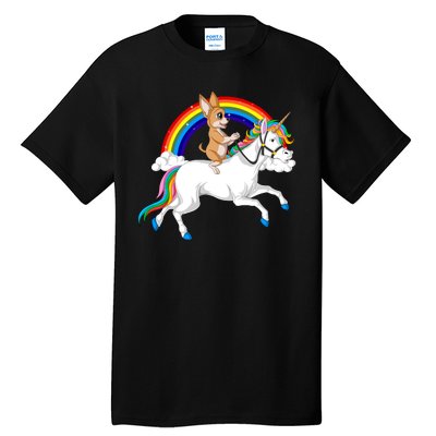 Chihuahua Riding Unicorn Tall T-Shirt