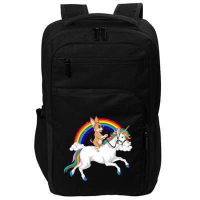 Chihuahua Riding Unicorn Impact Tech Backpack