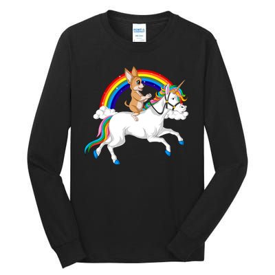 Chihuahua Riding Unicorn Tall Long Sleeve T-Shirt