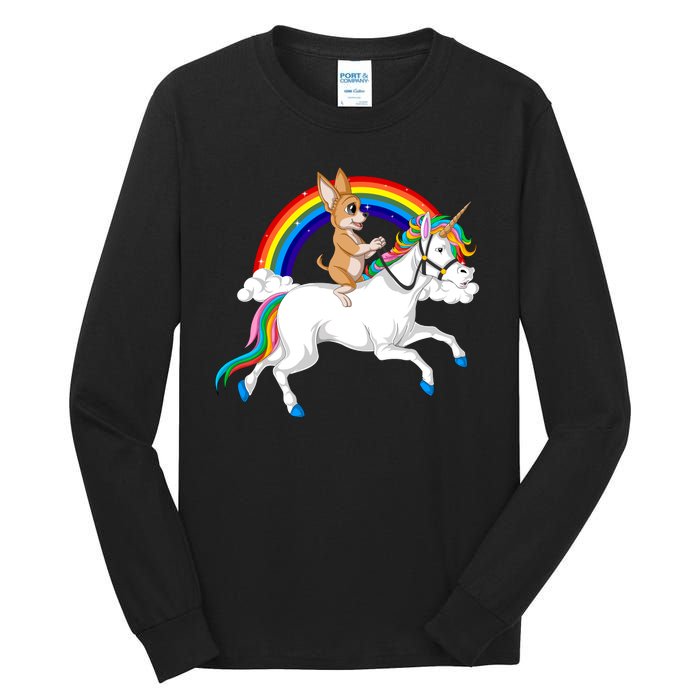 Chihuahua Riding Unicorn Tall Long Sleeve T-Shirt