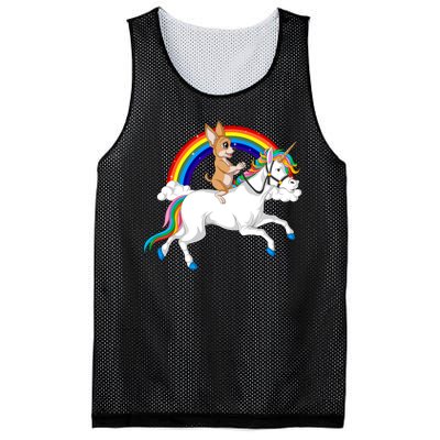 Chihuahua Riding Unicorn Mesh Reversible Basketball Jersey Tank