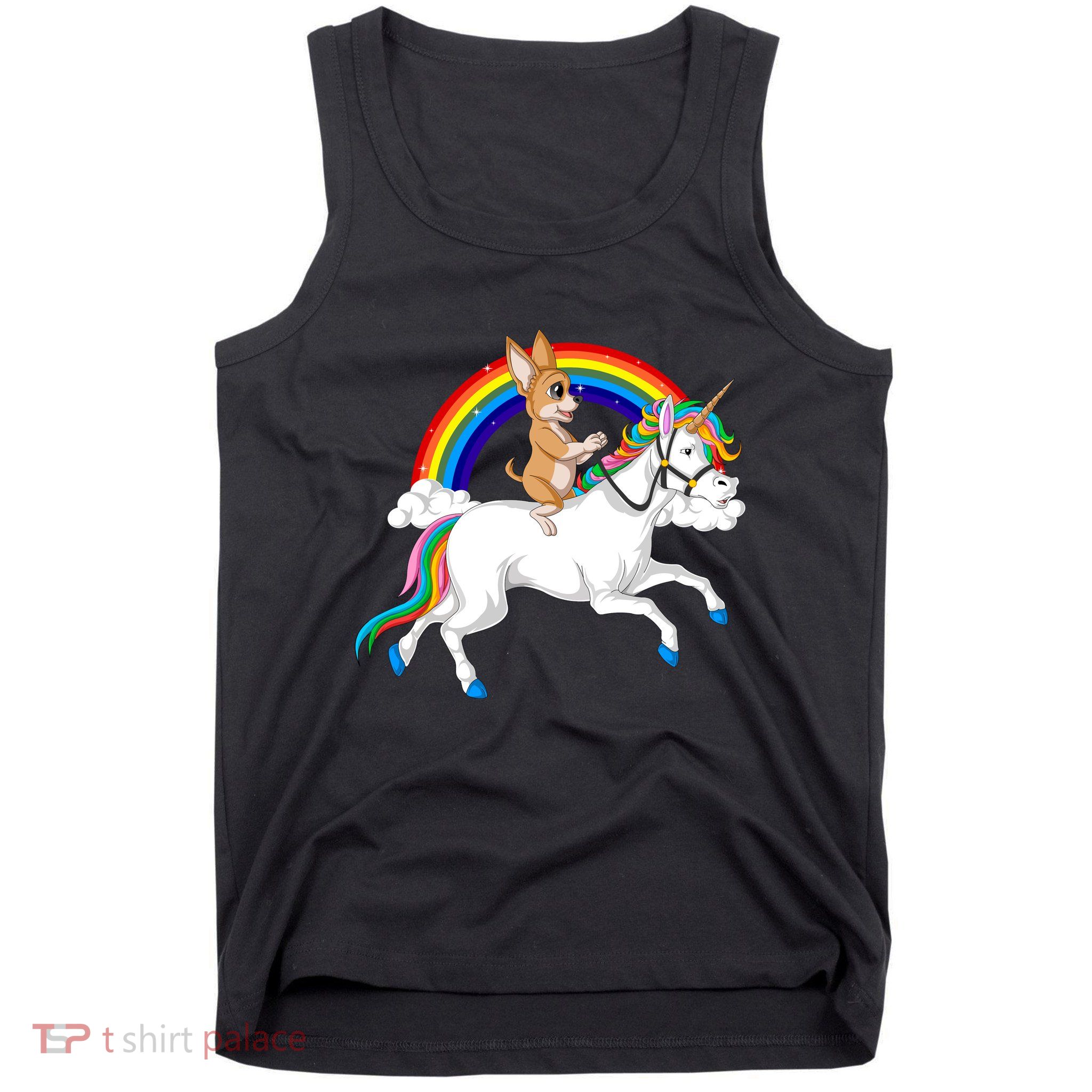 Chihuahua Riding Unicorn Tank Top