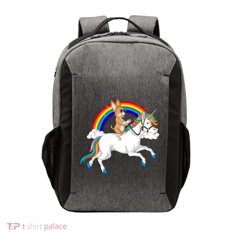 Chihuahua Riding Unicorn Vector Backpack