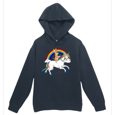 Chihuahua Riding Unicorn Urban Pullover Hoodie