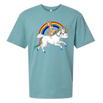 Chihuahua Riding Unicorn Sueded Cloud Jersey T-Shirt