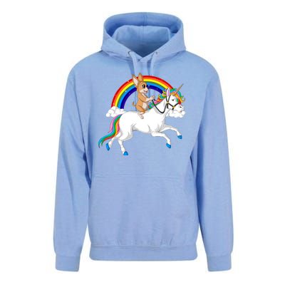 Chihuahua Riding Unicorn Unisex Surf Hoodie