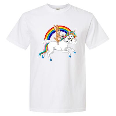 Chihuahua Riding Unicorn Garment-Dyed Heavyweight T-Shirt