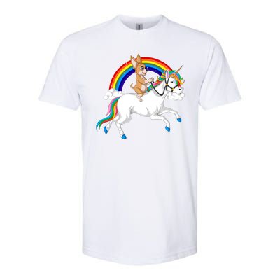 Chihuahua Riding Unicorn Softstyle CVC T-Shirt