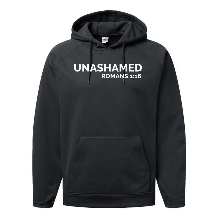 Christian Romans Unashamed Jesus Cross Performance Fleece Hoodie