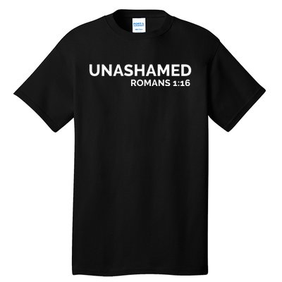 Christian Romans Unashamed Jesus Cross Tall T-Shirt