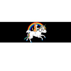 Corgi Riding Unicorn Bumper Sticker