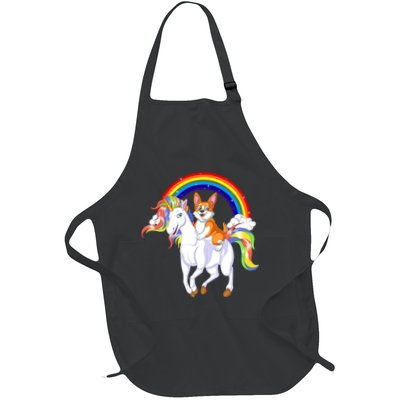 Corgi Riding Unicorn Apron