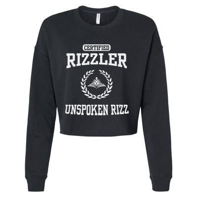 Certified Rizzler Unspoken Rizz God Cropped Pullover Crew