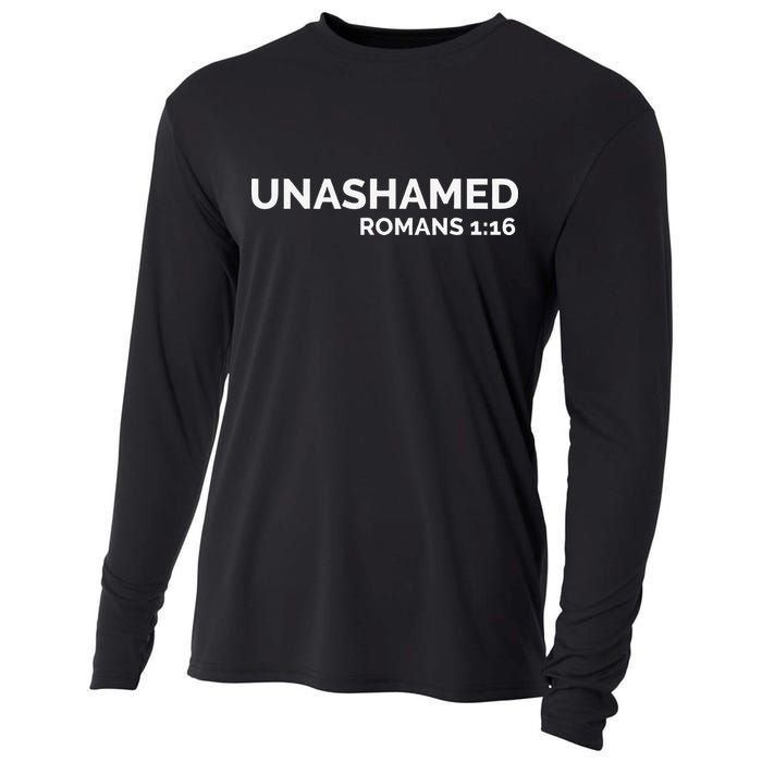 Christian Romans Unashamed Jesus Cross Cooling Performance Long Sleeve Crew