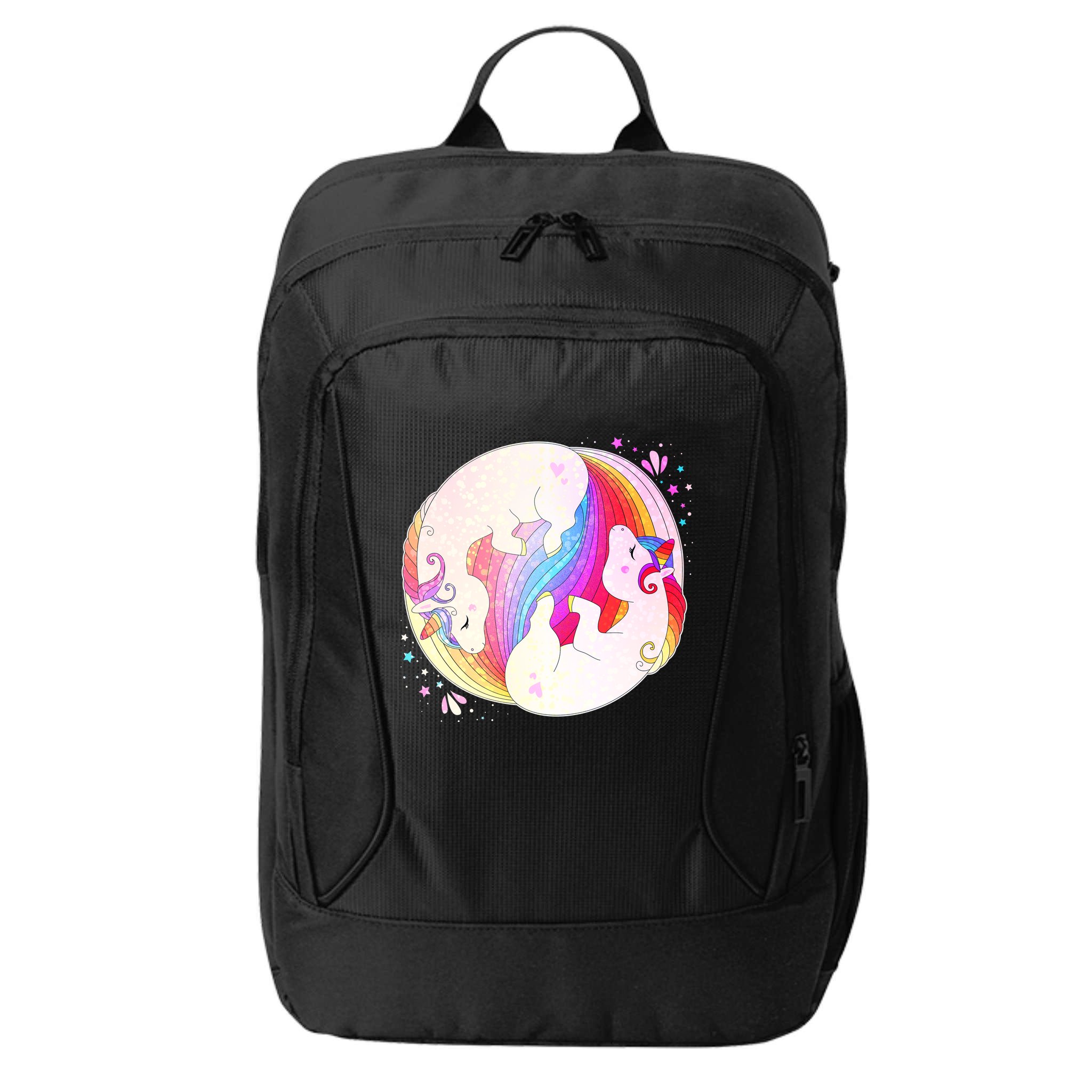 Cute Rainbow Unicorns Yin Yang City Backpack