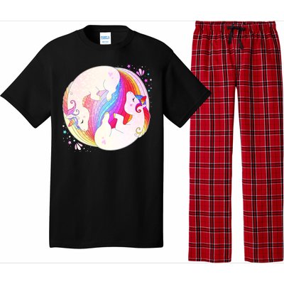 Cute Rainbow Unicorns Yin Yang Pajama Set