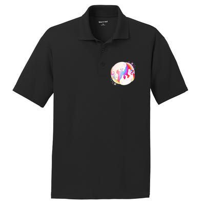 Cute Rainbow Unicorns Yin Yang PosiCharge RacerMesh Polo