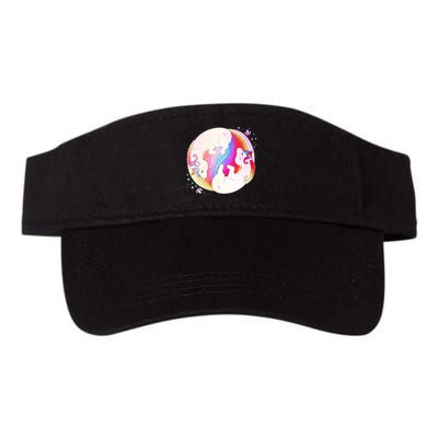 Cute Rainbow Unicorns Yin Yang Visor