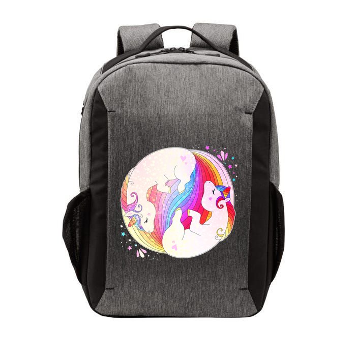 Cute Rainbow Unicorns Yin Yang Vector Backpack